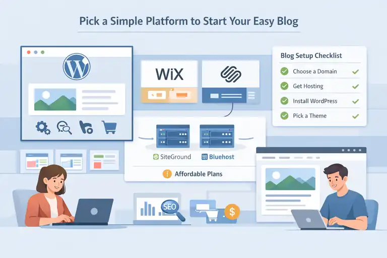 An informative illustration about Pick A Simple Platform To Start Your Easy Blog