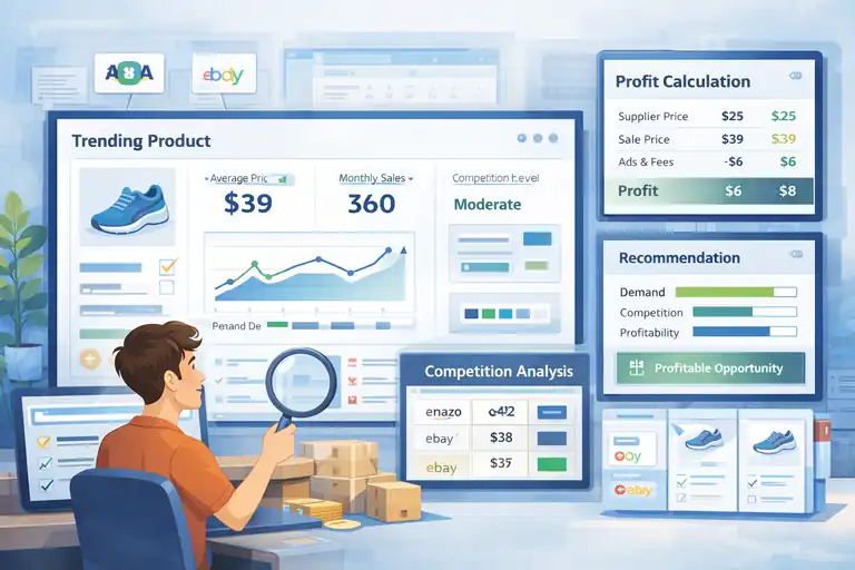 An informative illustration about SaleHoo Market Research Lab for Finding Profitable Products