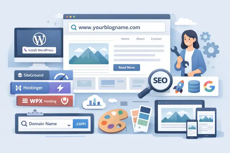 How to Create Your Blog for Traffic and Steady Income An informative illustration about Set Up Your Blog the Right Way from the Start