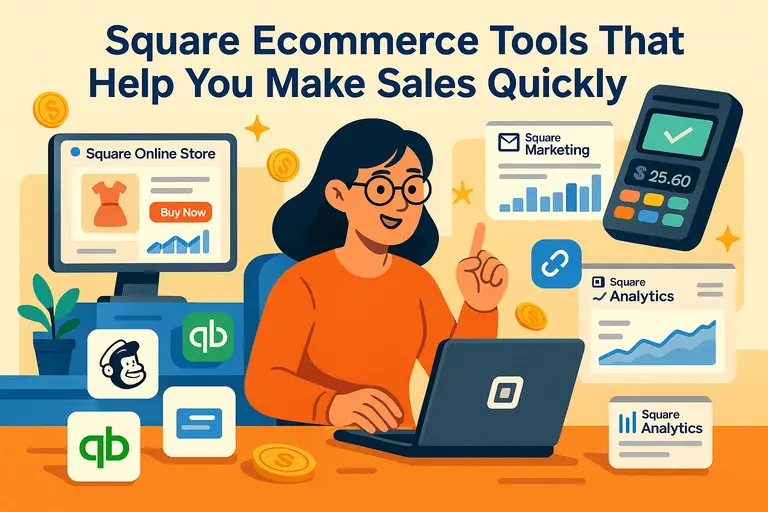An informative illustration about Square Ecommerce Tools That Help You Make Sales Quickly