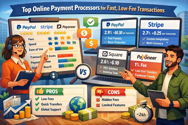 An informative illustration about
Top Online Payment Processors for Fast, Low-Fee Transactions