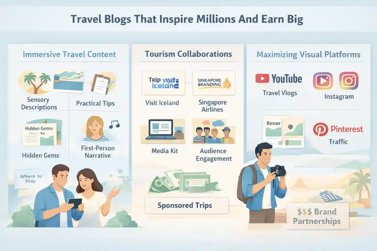 Most Popular Blogs That Earn Big and Grow Fast An informative illustration about Travel Blogs That Inspire Millions And Earn Big