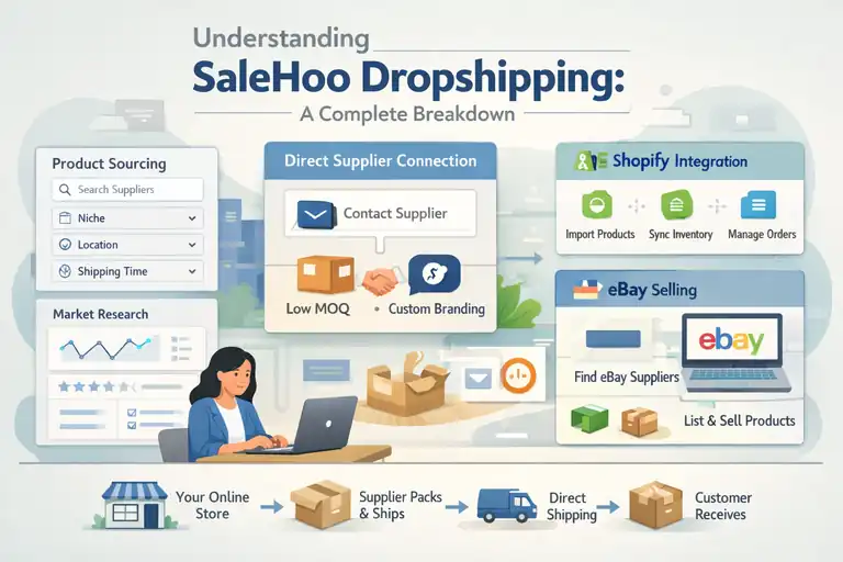 Salehoo Dropshipping Reviews: Is It Worth Your Money Today? An informative illustration about Understanding SaleHoo Dropshipping: A Complete Breakdown