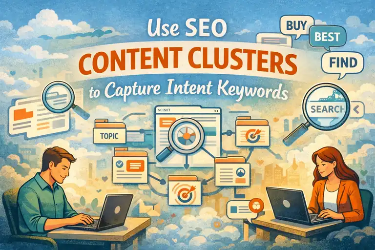 An informative illustration about Use SEO Content Clusters to Capture Intent Keywords
