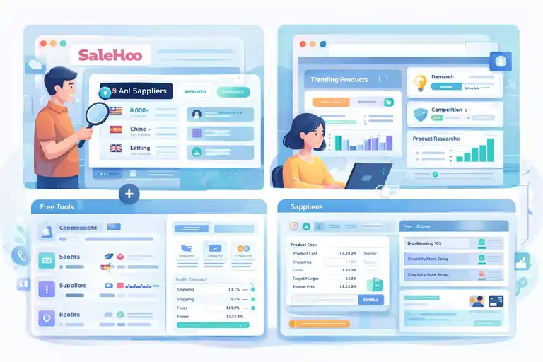 An informative illustration about What You Get With SaleHoo Compared To Free Tools