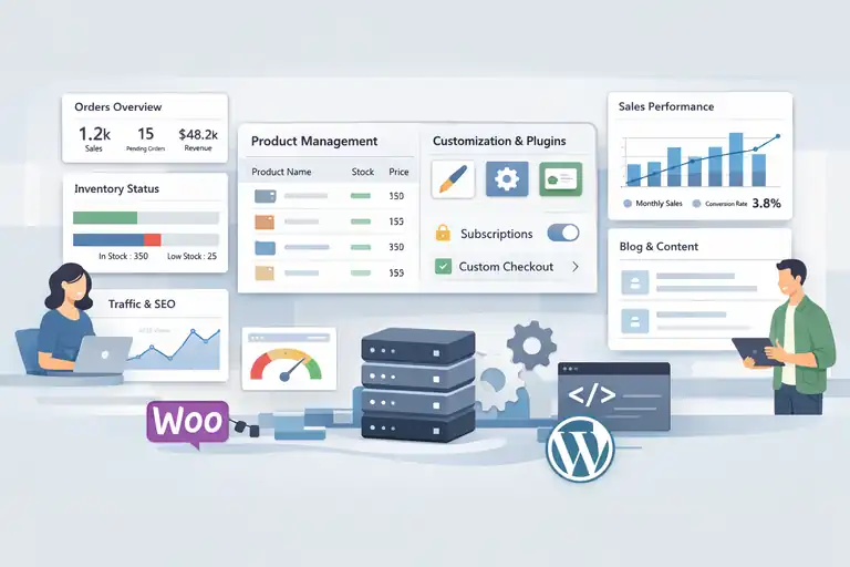 An informative illustration about WooCommerce For Full Control And WordPress Flexibility