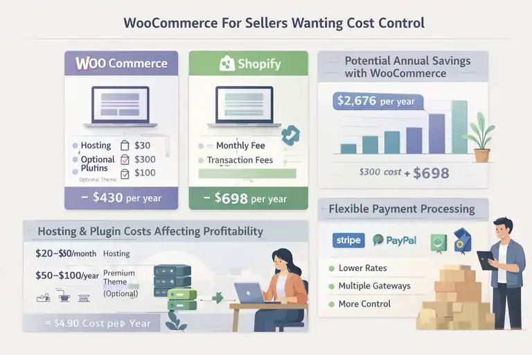 An informative illustration about WooCommerce For Sellers Wanting Cost Control