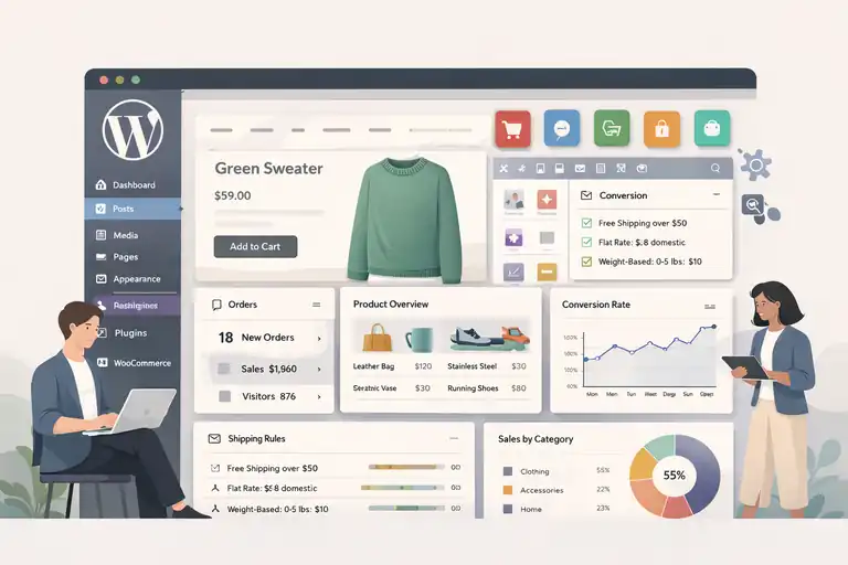 An informative illustration about WooCommerce Website Builder For WordPress-Based Businesses