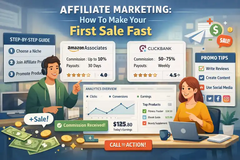 Affiliate Marketing How To Make Your First Sale Fast