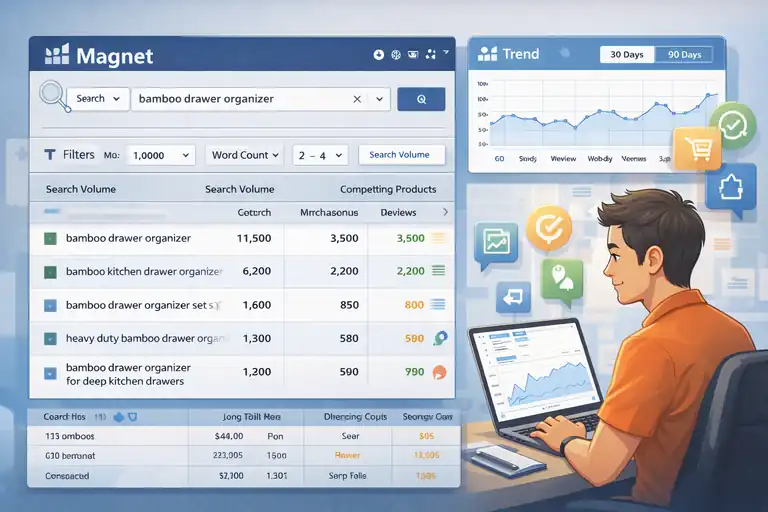 An informative illustration about Analyze Keyword Demand With Magnet Tool