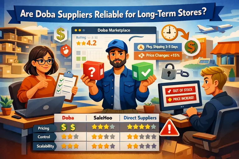 An informative illustration about Are Doba Suppliers Reliable for Long-Term Stores?