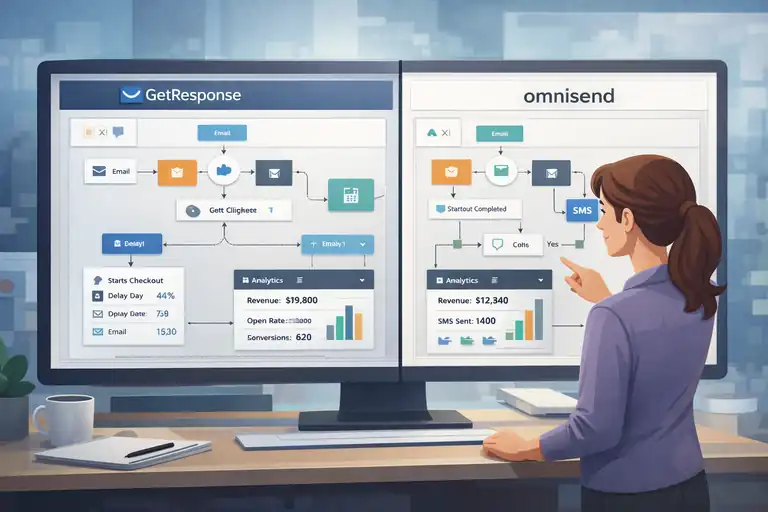 GetResponse Vs Omnisend: Best Ecommerce Email Flow Builder An informative illustration about Automation Builder Depth And Workflow Logic