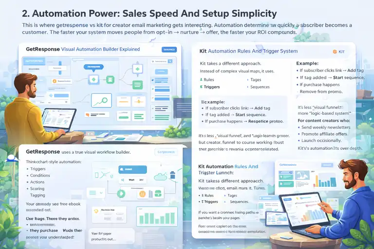 An informative illustration about Automation Power: Sales Speed And Setup Simplicity