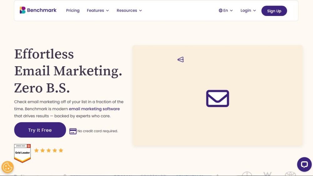 Best Email Marketing Services for Small Business Benchmark Email screenshot