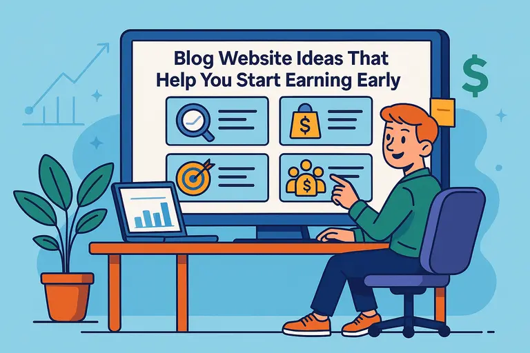 An informative illustration about Blog Website Ideas That Help You Start Earning Early