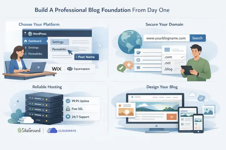 An informative illustration about Build A Professional Blog Foundation From Day One