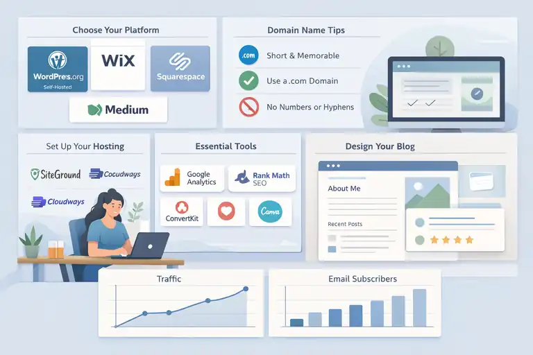 An informative illustration about Building a Solid Foundation for Your Blog’s Success