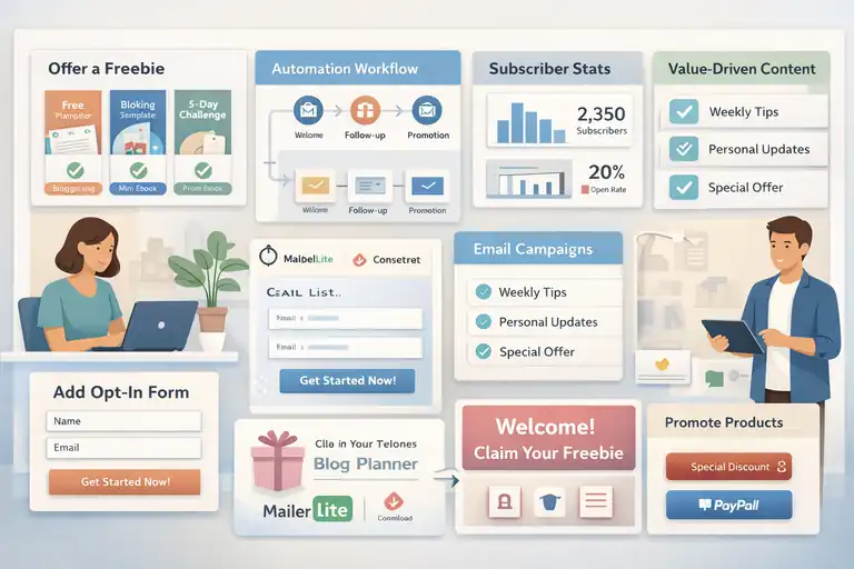 An informative illustration about Building an Email List To Increase Blogger Earnings