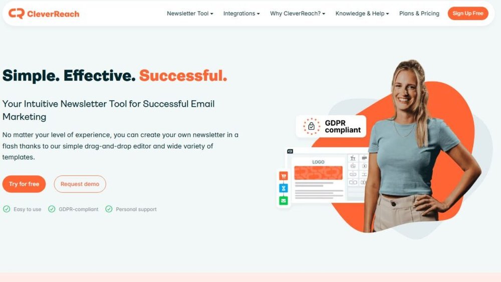 Best Email Marketing Services for Small Business CleverReach screenshot