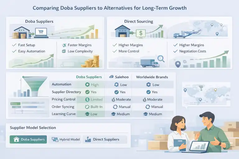 An informative illustration about Comparing Doba Suppliers To Alternatives For Long-Term Growth