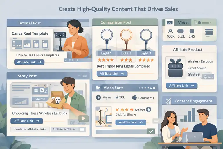An informative illustration about Create High-Quality Content That Drives Sales