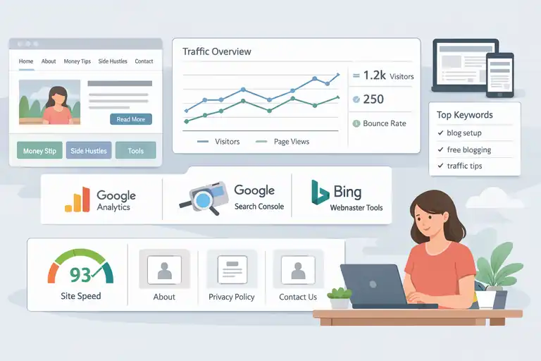 An informative illustration about Creating a Free Blog Setup That Drives Early Traffic