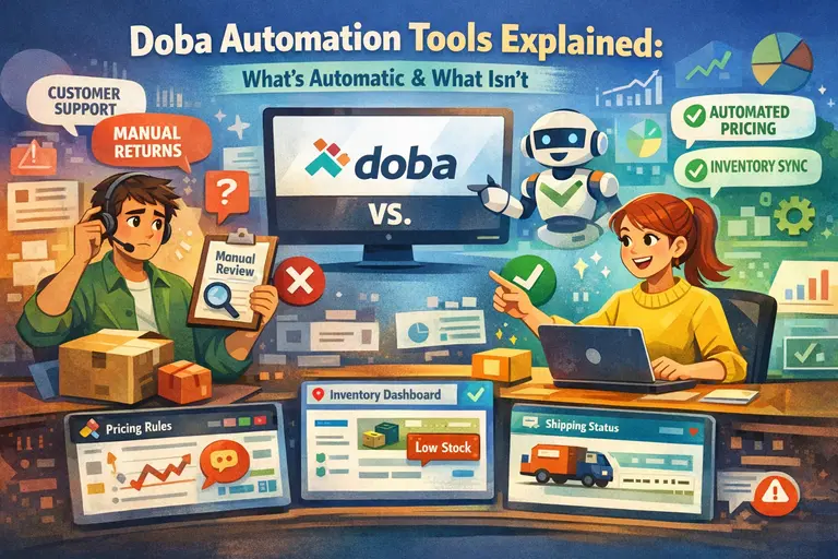 An informative illustration about Doba Automation Tools Explained: What’s Automatic and What Isn’t