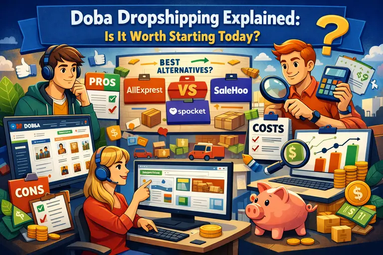 An informative illustration about Doba Dropshipping Explained: Is It Worth Starting Today?