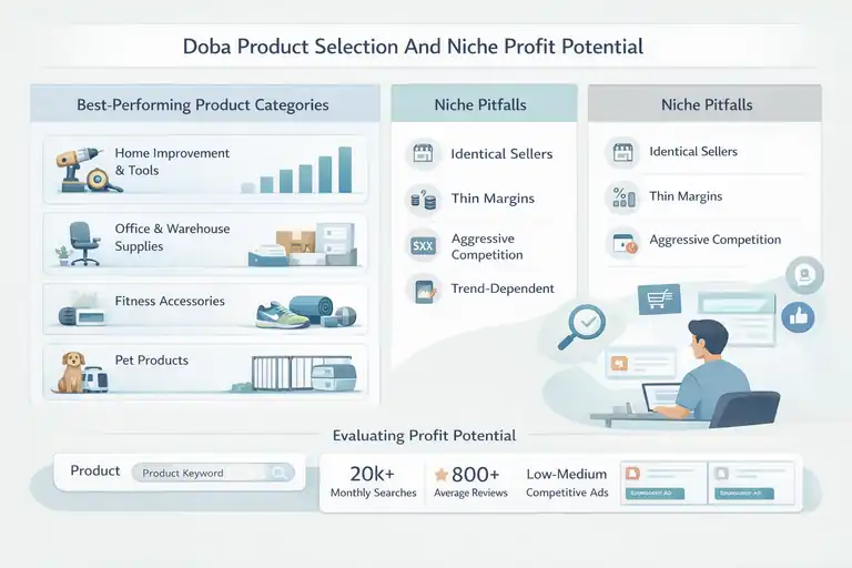 Is Doba and Shopify a Profitable Combo for Beginners? An informative illustration about Doba Product Selection And Niche Profit Potential