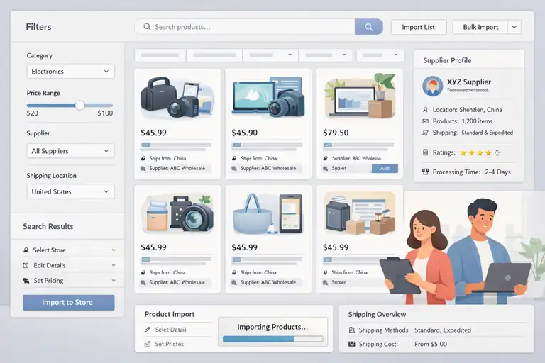 Doba Website Walkthrough: Features, Limits, and Usability An informative illustration about Doba Website Product Discovery And Supplier Tools