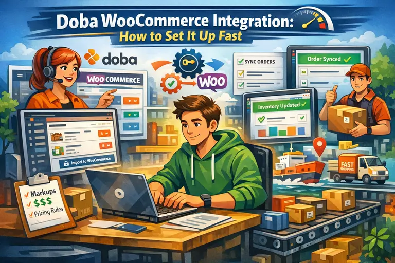 An informative illustration about Doba WooCommerce Integration: How to Set It Up Fast