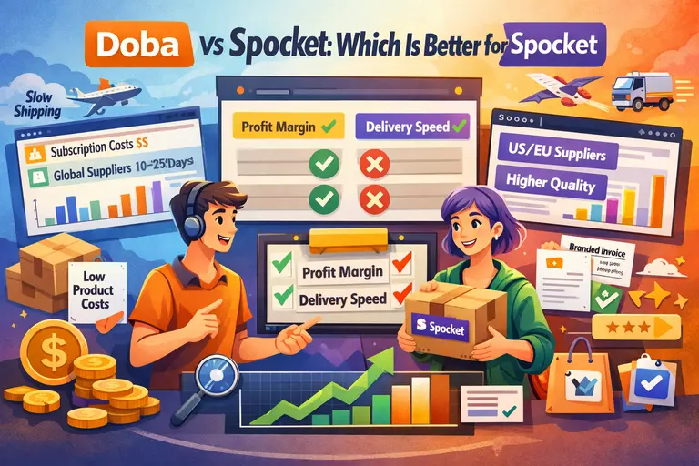 An informative illustration about Doba vs Spocket: Which Is Better for Profit?