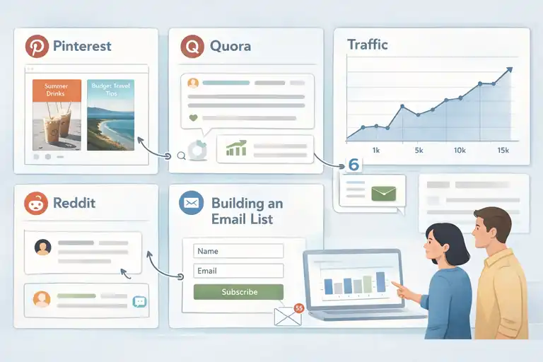 An informative illustration about Driving Traffic to Your Blog Fast Without Spending Money