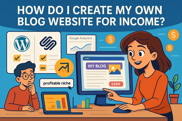 An informative illustration about How Do I Create My Own Blog Website for Income?