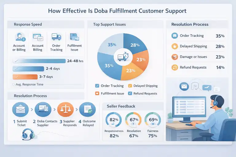 An informative illustration about How Effective Is Doba Fulfillment Customer Support?