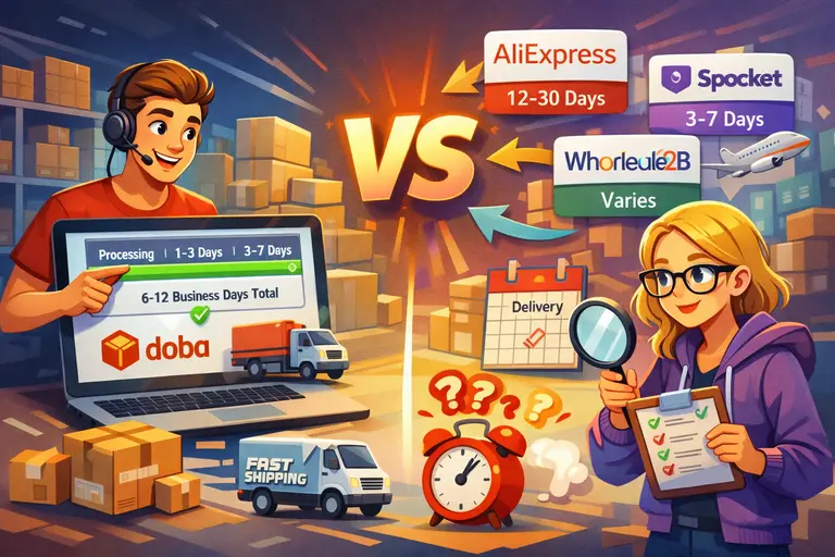 An informative illustration about How Fast Is Doba Shipping for Real Orders?
