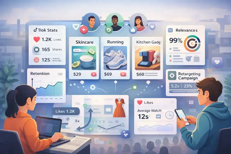 An informative illustration about How TikTok’s Algorithm Fuels Ecommerce Product Discovery