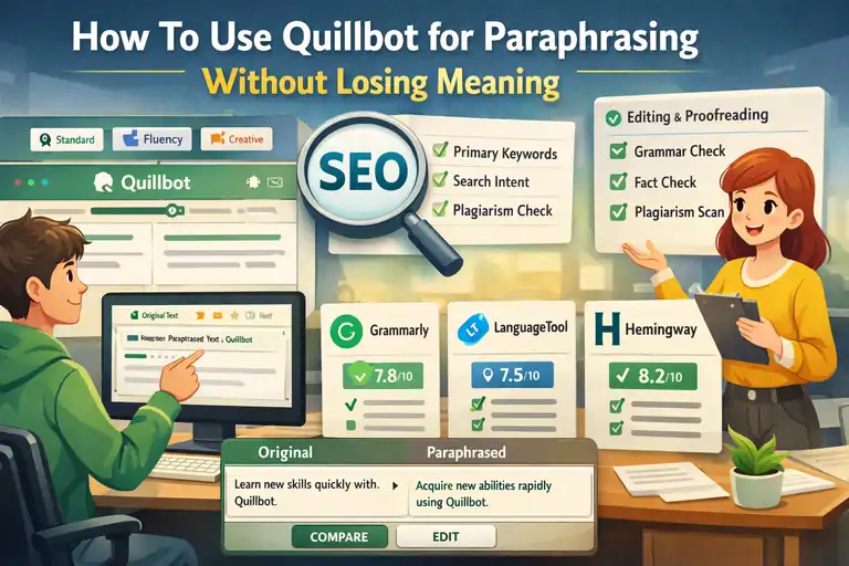 An informative illustration about How To Use Quillbot For Paraphrasing Without Losing Meaning