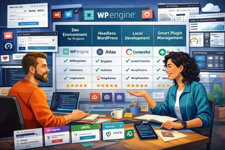 WP Engine Inc: What the Company Does and Why It Leads WordPress Hosting An informative illustration about How WP Engine Inc Empowers Developers and Agencies