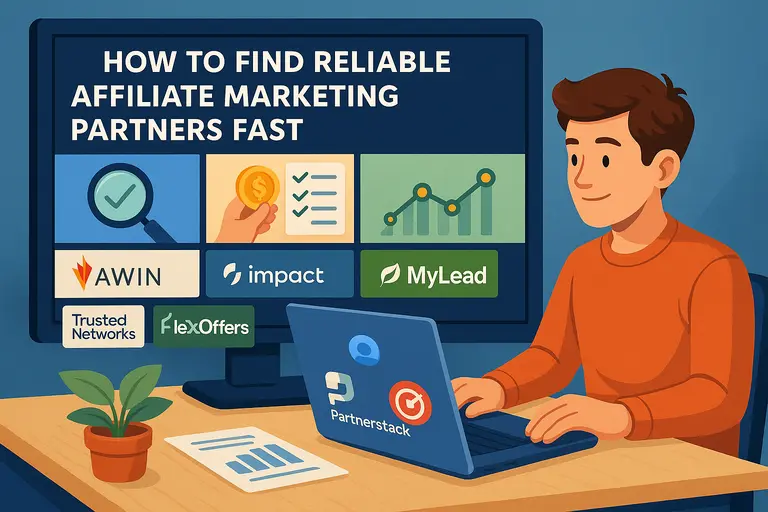 An informative illustration about How to Find Reliable Affiliate Marketing Partners Fast