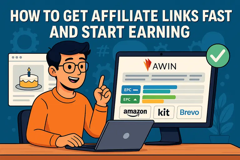 An informative illustration about How to Get Affiliate Links Fast and Start Earning