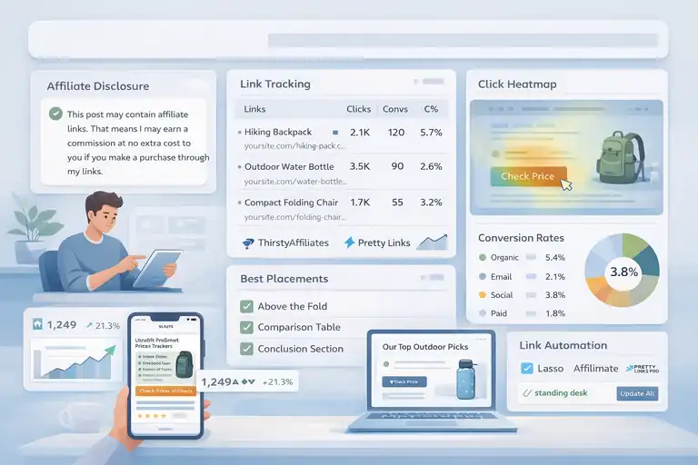 An informative illustration about Implement Smart Affiliate Link Strategies