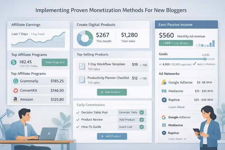 An informative illustration about Implementing Proven Monetization Methods For New Bloggers