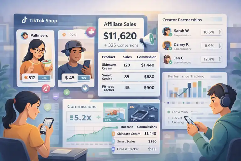 An informative illustration about Influencer and Affiliate Models Powering TikTok Ecommerce