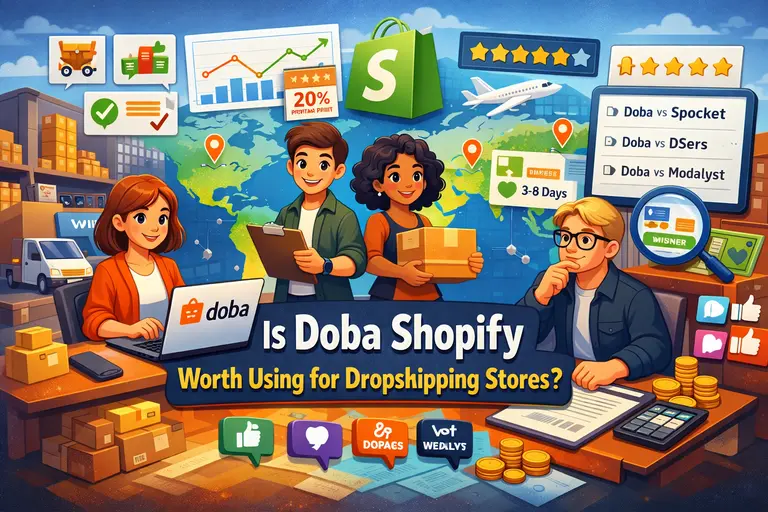 An informative illustration about Is Doba Shopify Worth Using for Dropshipping Stores?