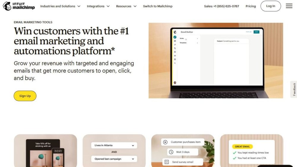 Best Email Marketing Services for Small Business Mailchimp screenshot
