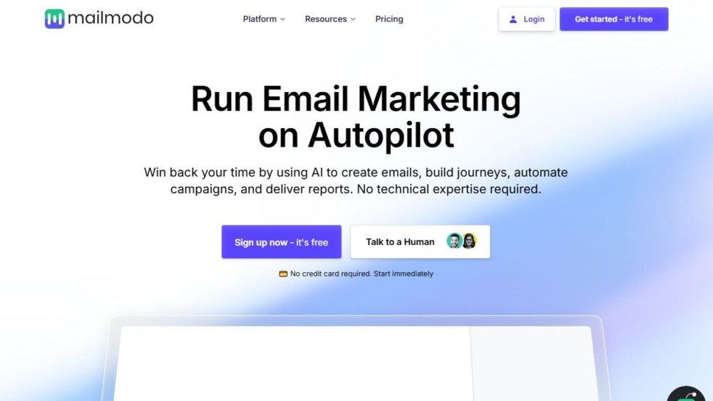 Best Email Marketing Services for Small Business Mailmodo screenshot