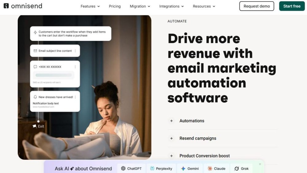 Best Email Marketing Services for Small Business Omnisend screenshot