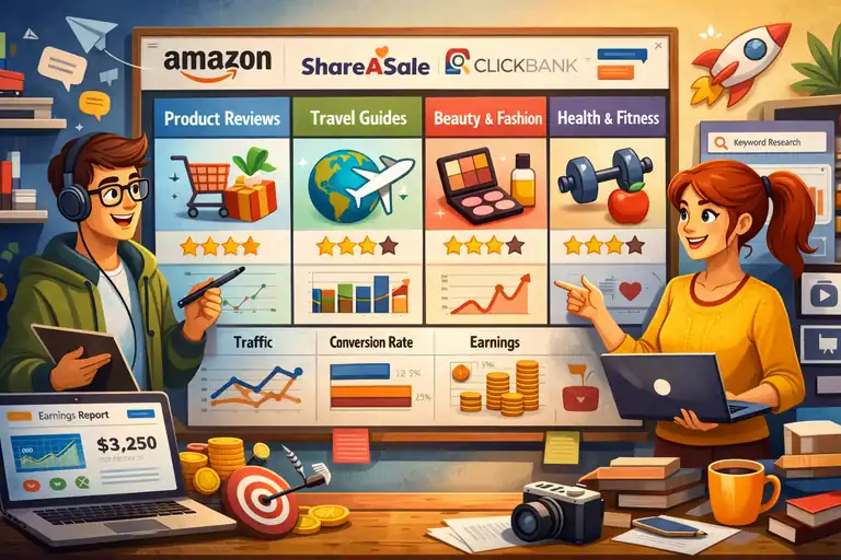 An informative illustration about Online Blog Ideas That Work Well With Affiliate Marketing