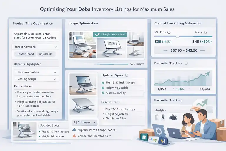 An informative illustration about Optimizing Your Doba Inventory Listings for Maximum Sales